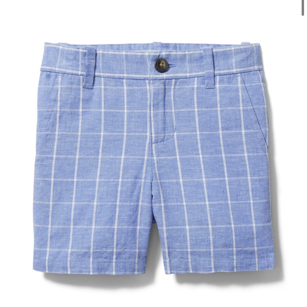 🩵 NWT JANIE AND JACK - Windowpane Linen Shorts 🩵